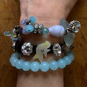 Otazu Bracelet Leather Charms Stones